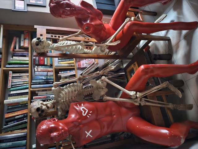Halloween Time in the snug with books to read.
